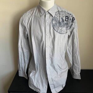 Banana Republic Y2K Indie Sleaze Graphic Button Up Large